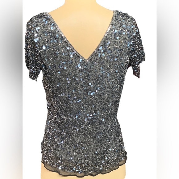 Adrianna  Papell  Boutique, Beaded Silk top - Picture 3 of 9
